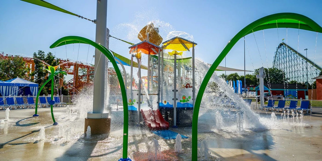 A splash pad at Valleyfair's Soak City Water Park.