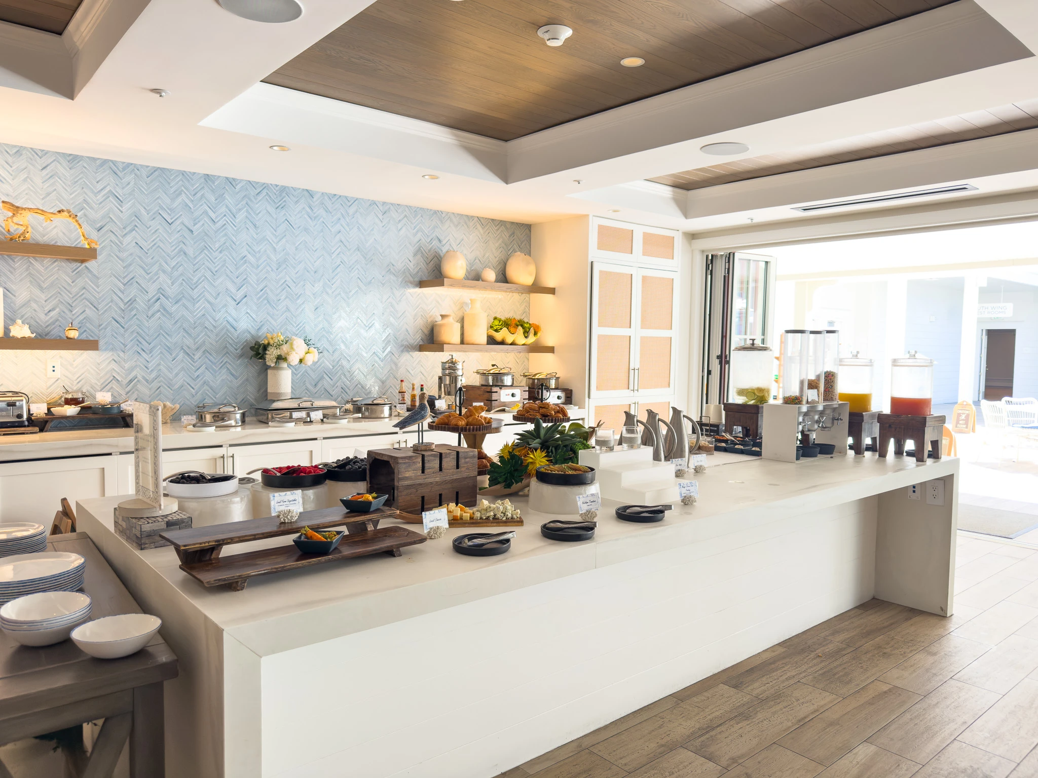 Breakfast buffet at Shore House at The Del. 