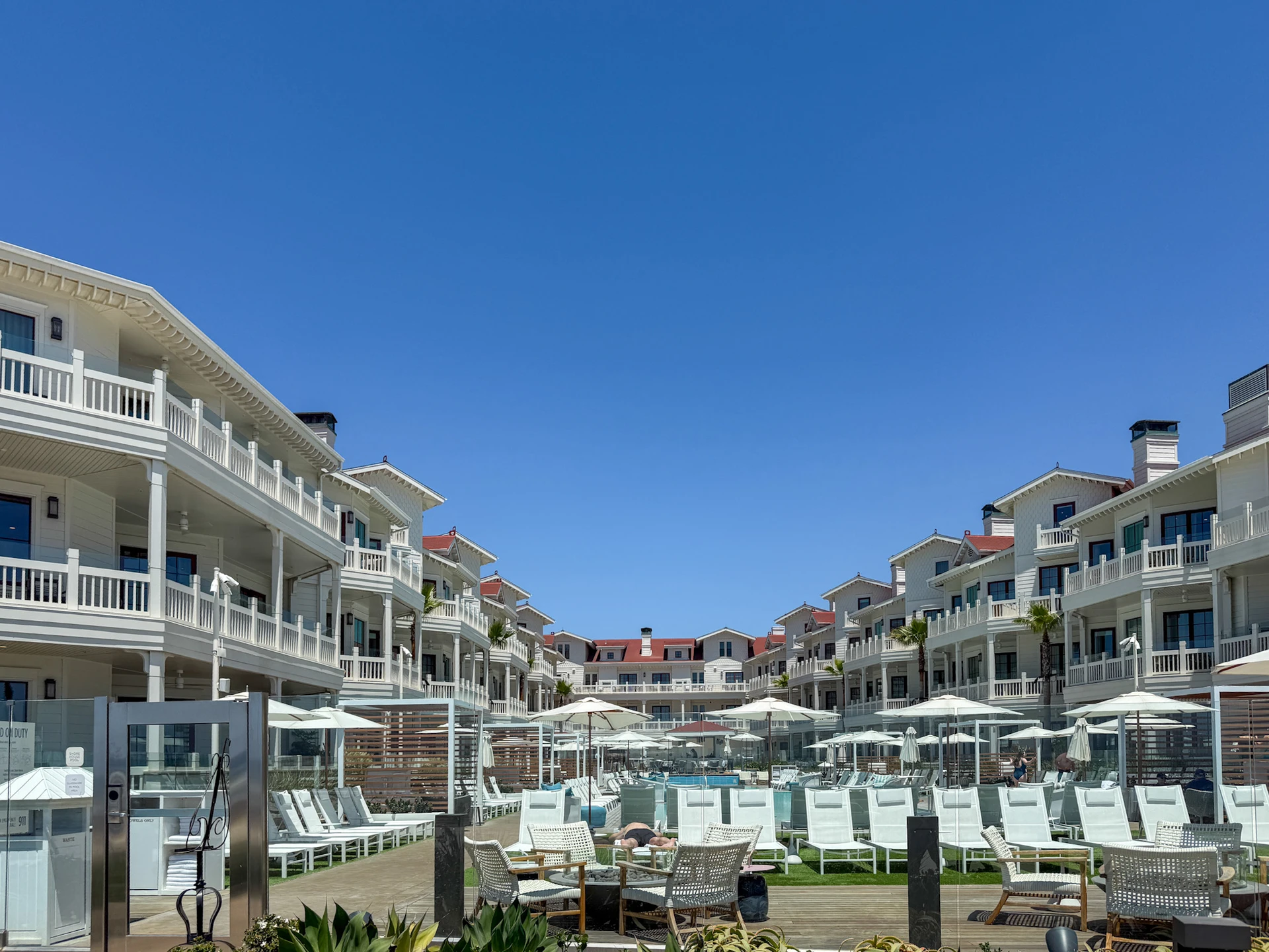 View of the Shore House building from the boeardwalk.