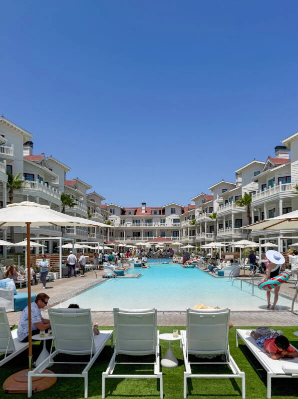 The Shore House pool area was busy during the grand opening.