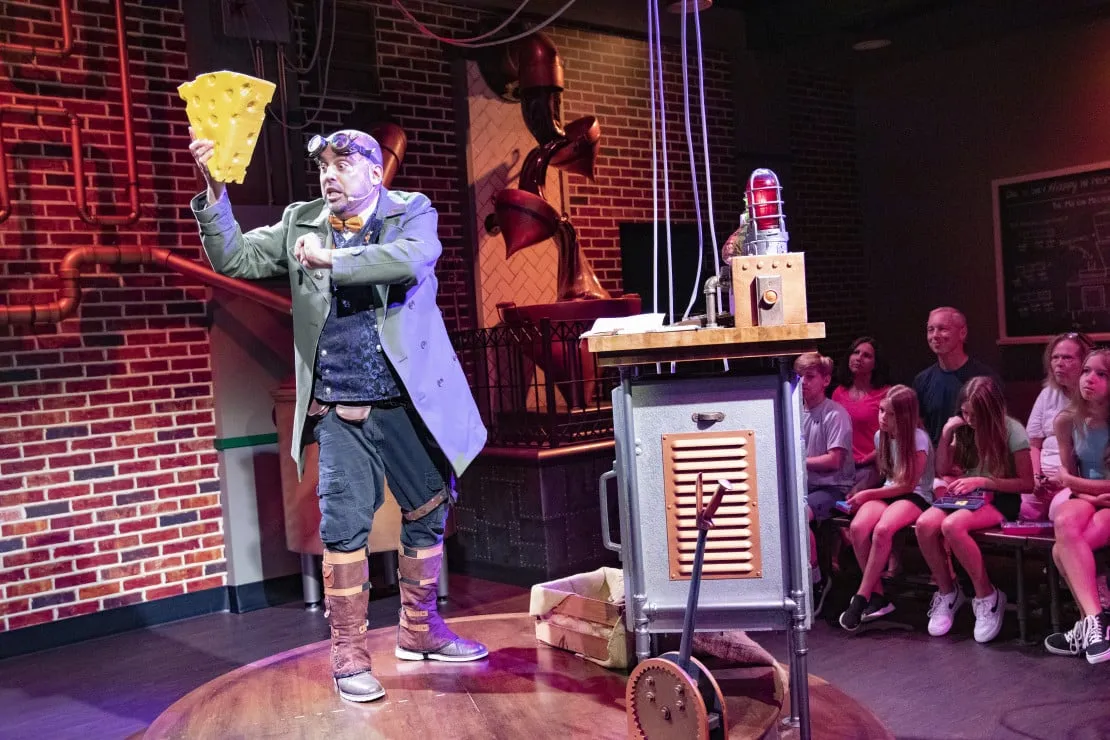 A performer in the Hershey's Unwrapped show.