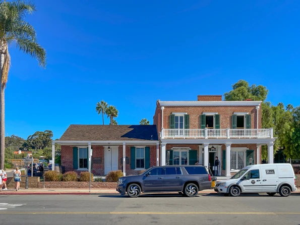 Exterior of Whaley House Museum taken from across the street on a sunny day.