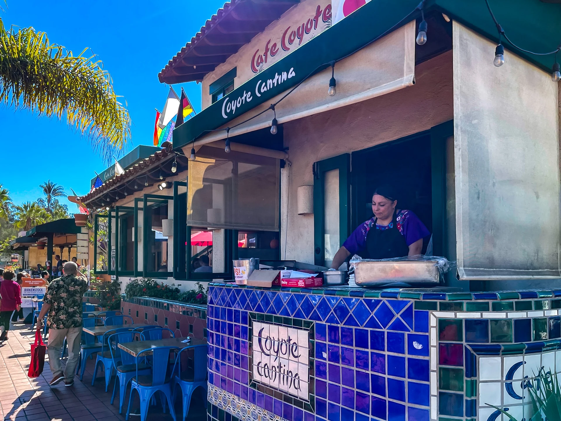 Tortilla lady at Cafe Coyote in Old Town San Diego.