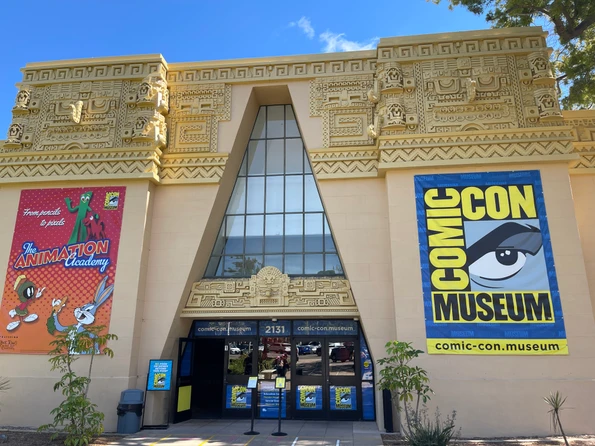 Comic-Con Museum entrance on sunny day