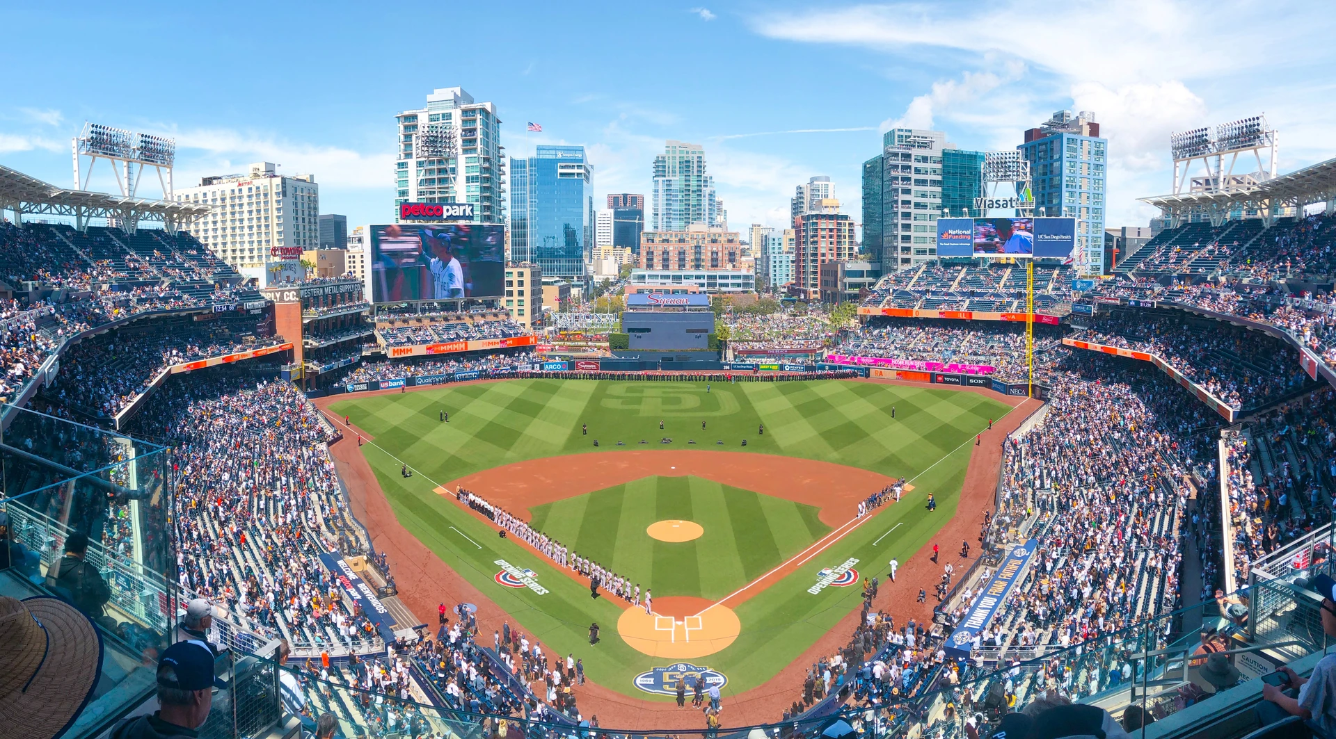 Petco Park field during a Padres game.