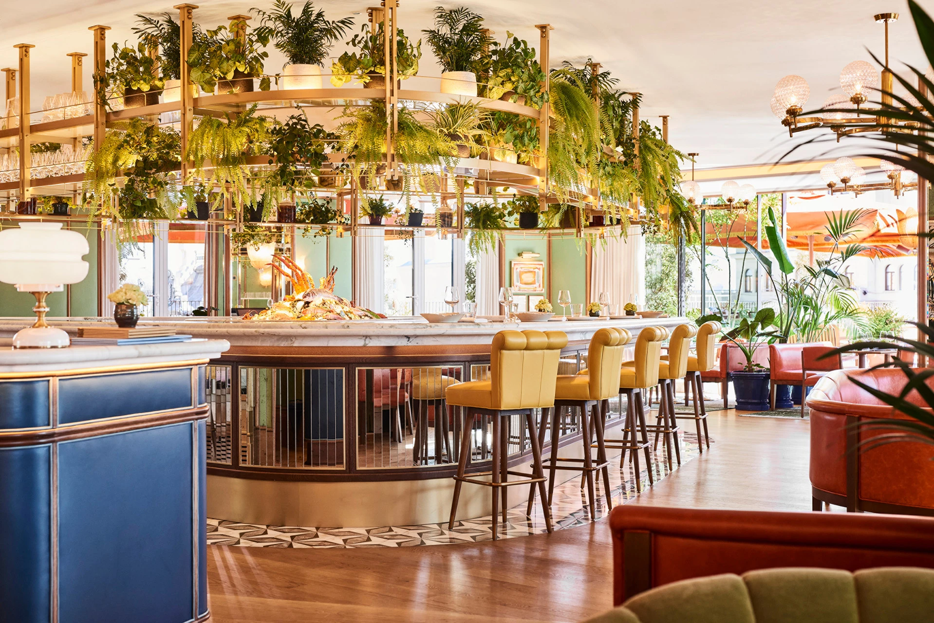 The bar at Dani, the signature Spanish restaurant at Four Seasons Madrid.