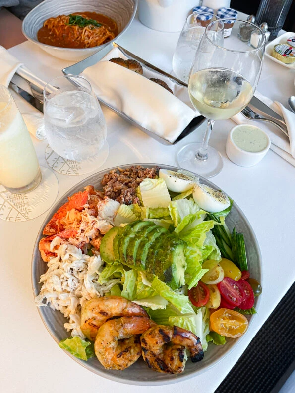 New England Cobb Salad from room service at Four Seasons One Dalton Street Boston.