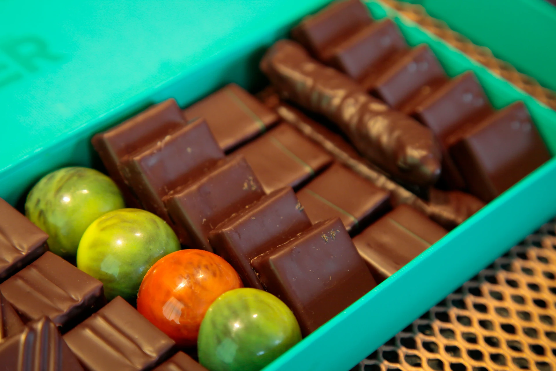 Beautiful chocolate packaged in the signature blue box.