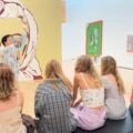 A docent shares insight on art at Museum of Contemporary Art La Jolla.
