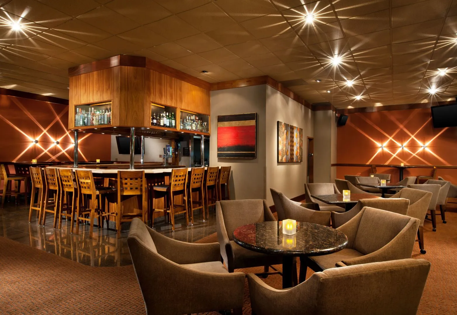 Empty bar area at Sheraton La Jolla.