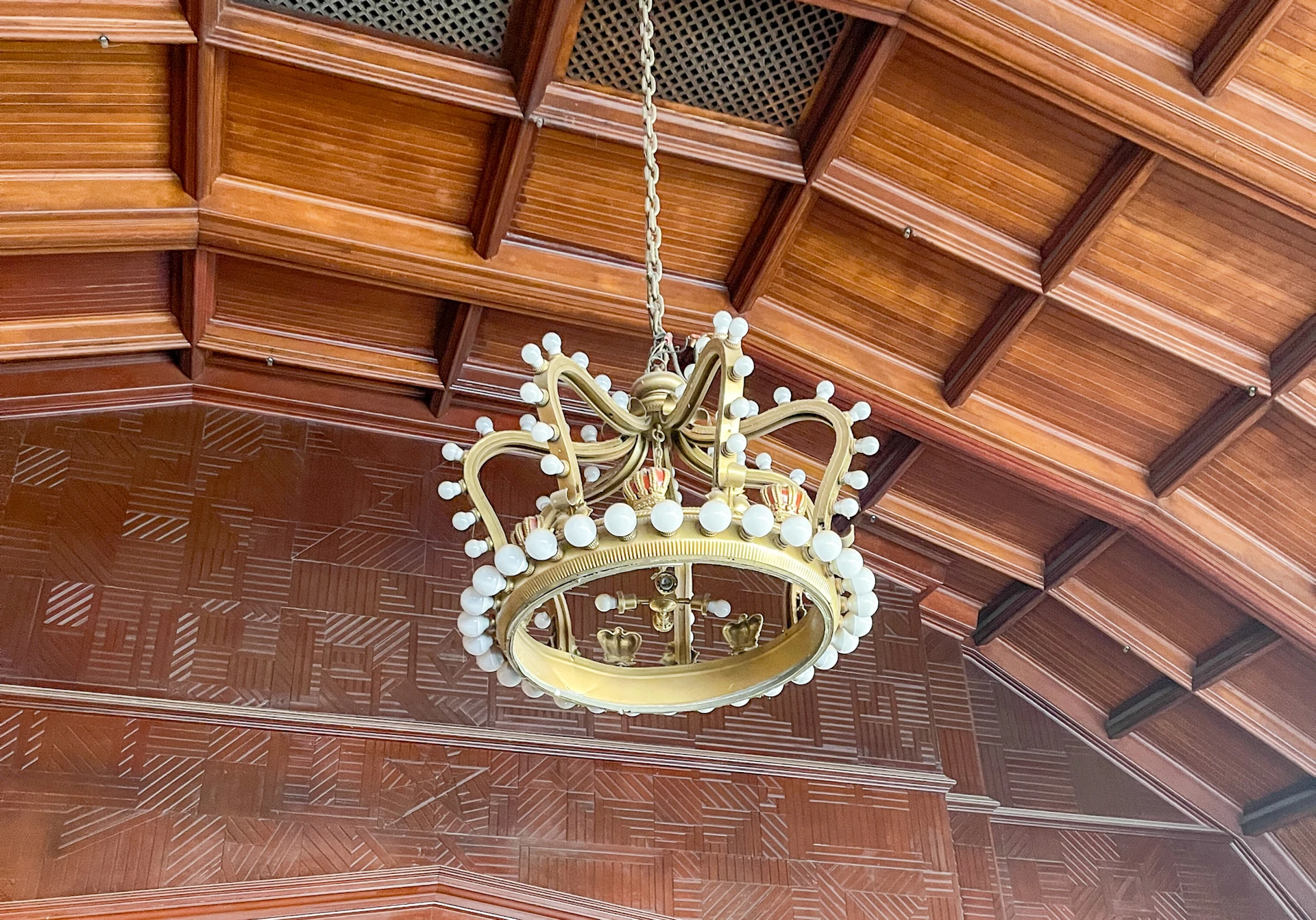 A crown chandelier in the Hotel del Coronado's Crown Room.