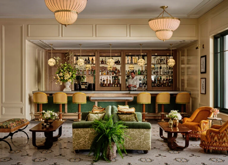 Coterie Bar inside Four Seasons Hotel Boston.