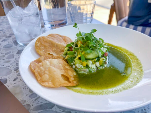 The seabass ceviche from High Low.