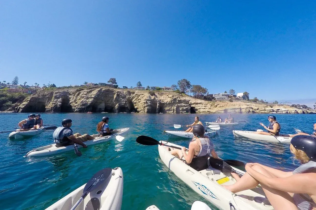 Kayaks on the water during my Everyday California tour.