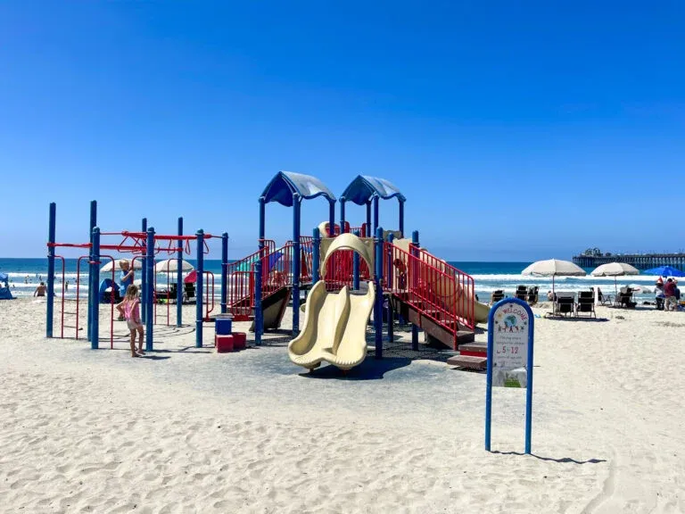 A playground on the beach in Oceanside.