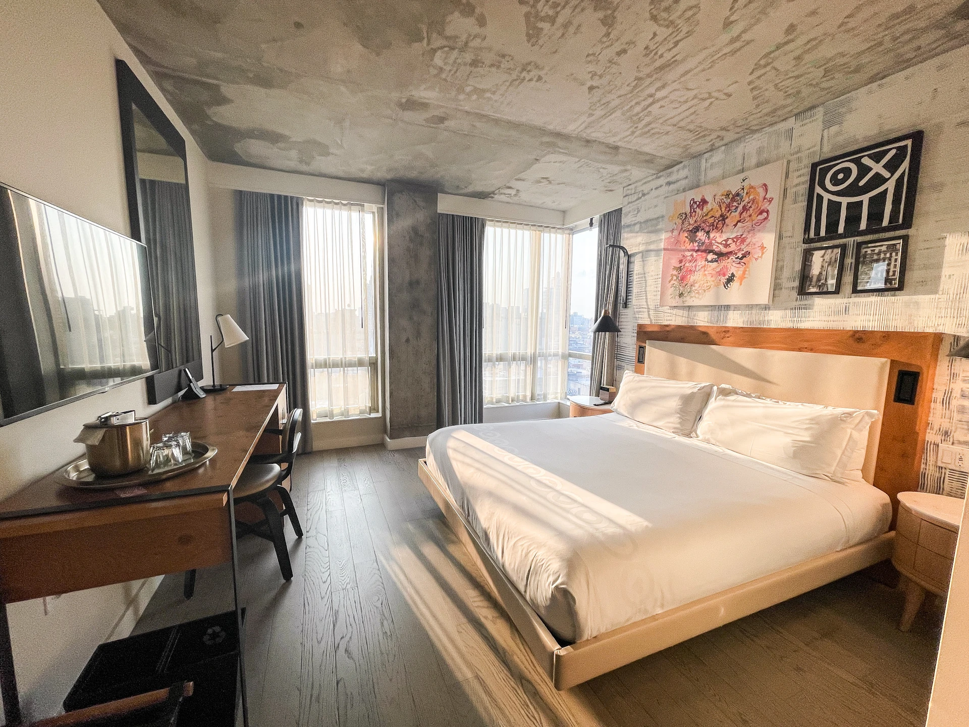 City View King room at Hotel 50 Bowery in NYC.