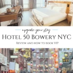 What to know before booking Hotel 50 Bowery in New York City's Chinatown. My review and how to book with Hyatt Prive benefits.
