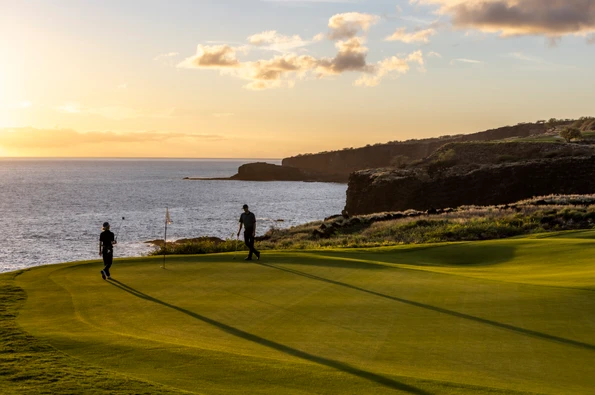 ocean view from golf course at Four Seasons Lanai
