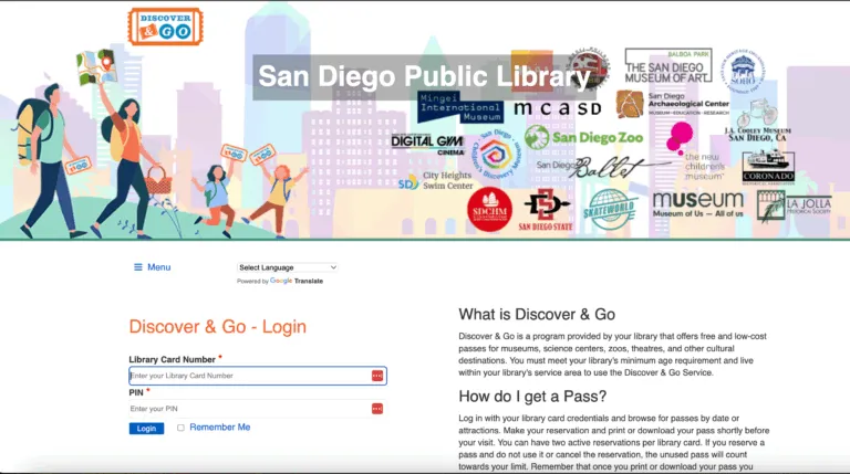 A screenshot of the Discover & Go website landing page.