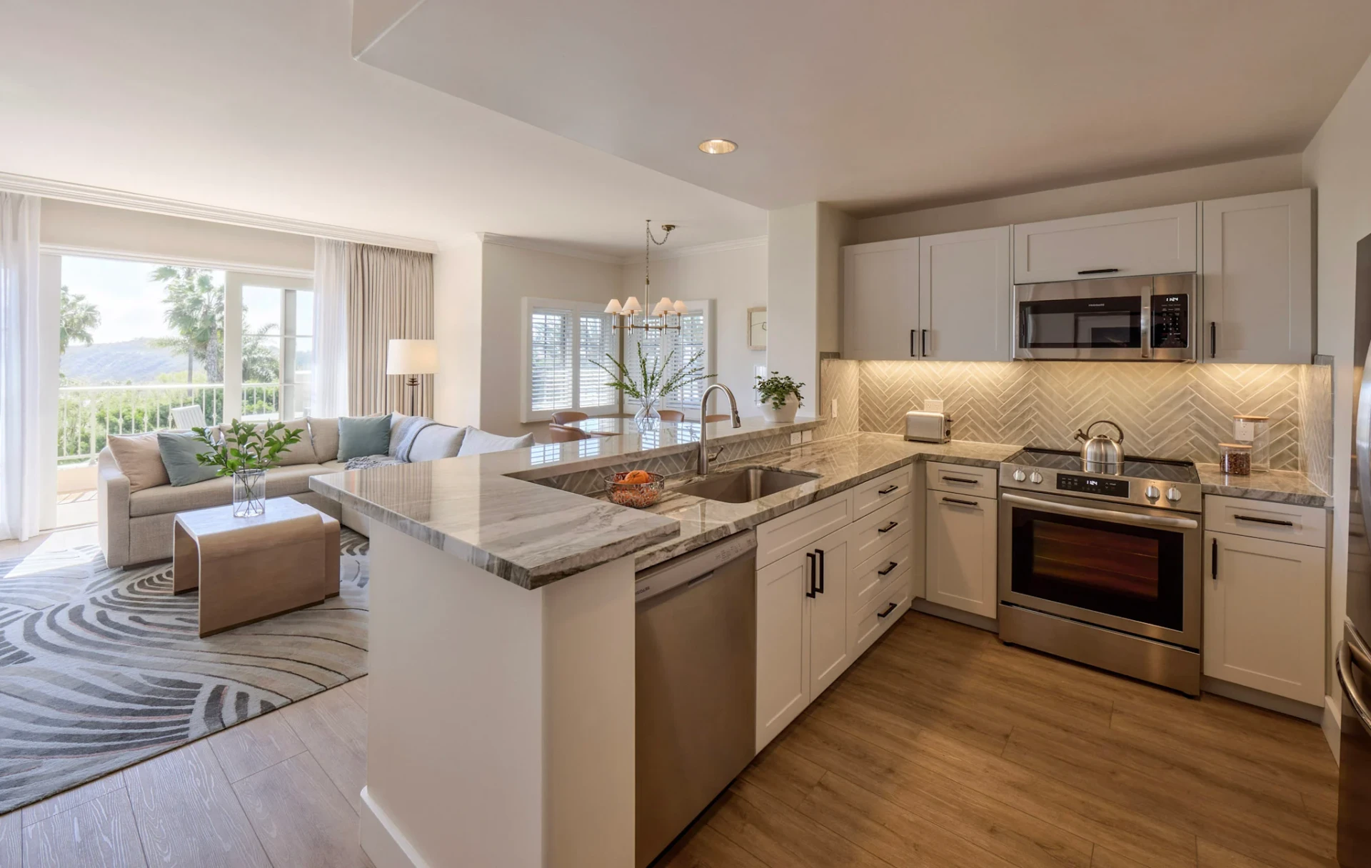 A full kitchen with dishwasher, oven and fridge at Four Seasons Aviara North San Diego