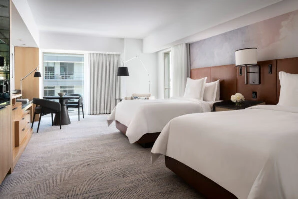 Interior of Four Seasons Seattle City View Room.