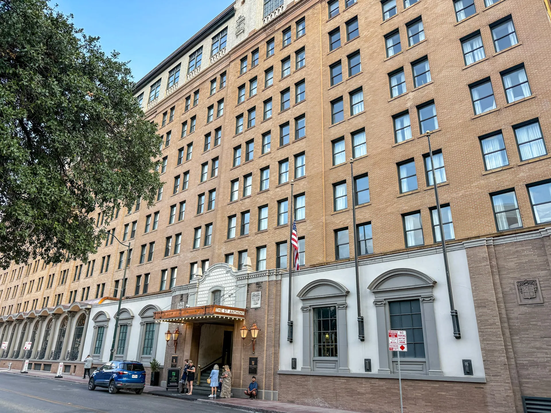 Exterior of St. Anthony Hotel in San Antonio.