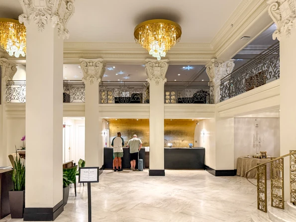 The marble lobby check in experience.
