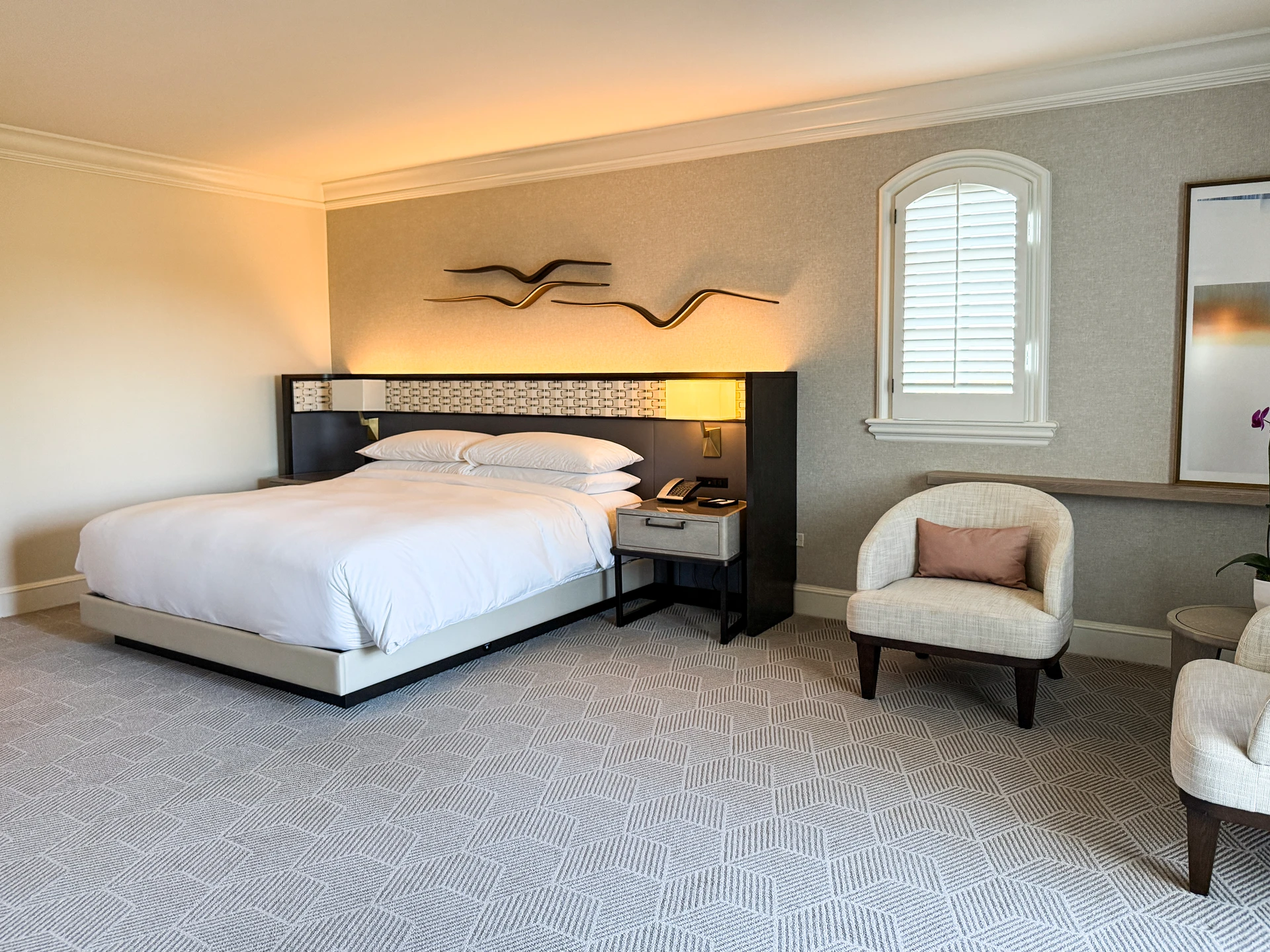 The very large bedroom in my Premium Coastal View Suite.