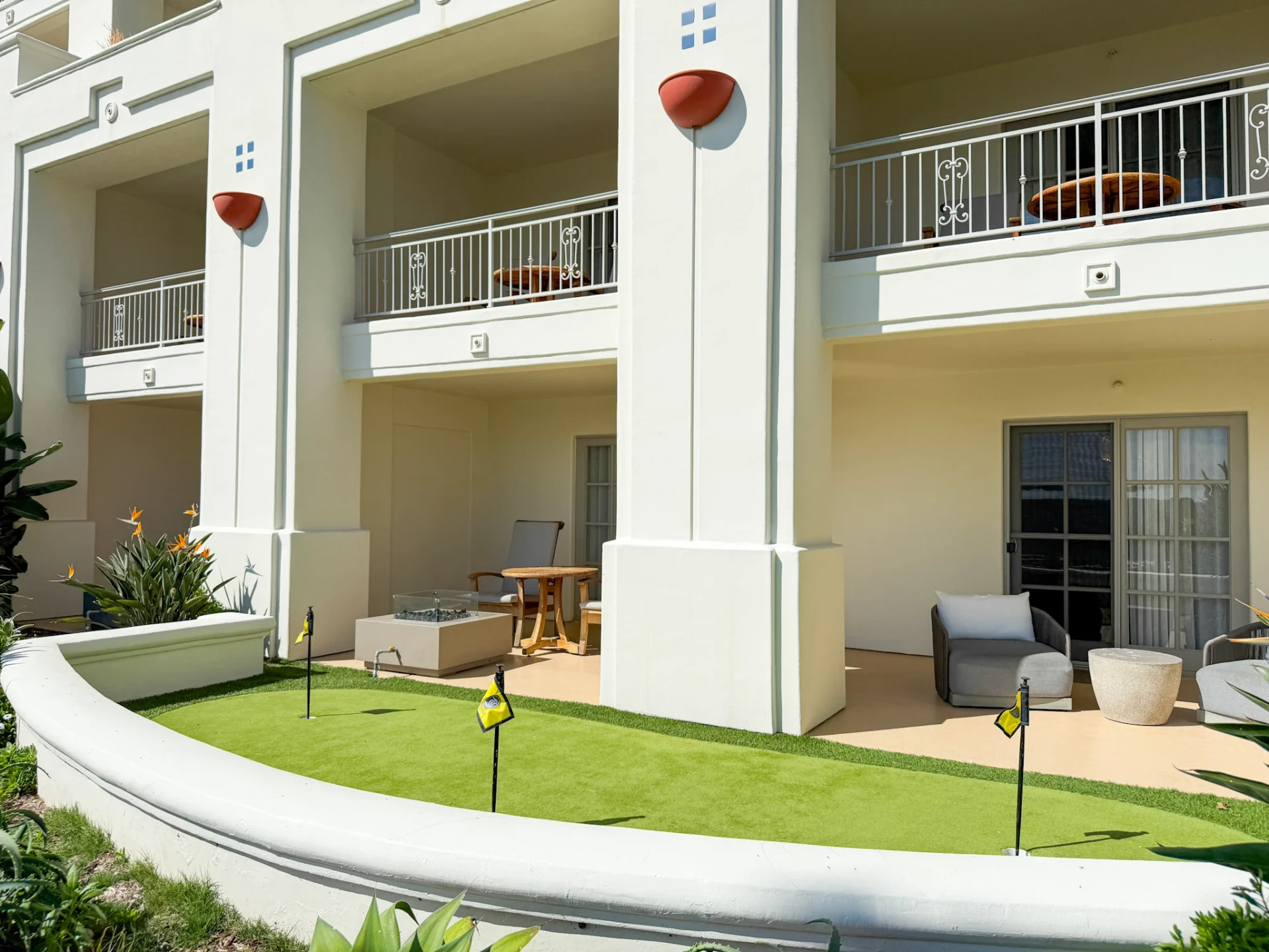 The putting green on the terrace of the Palmer Suite at Park Hyatt Aviara.