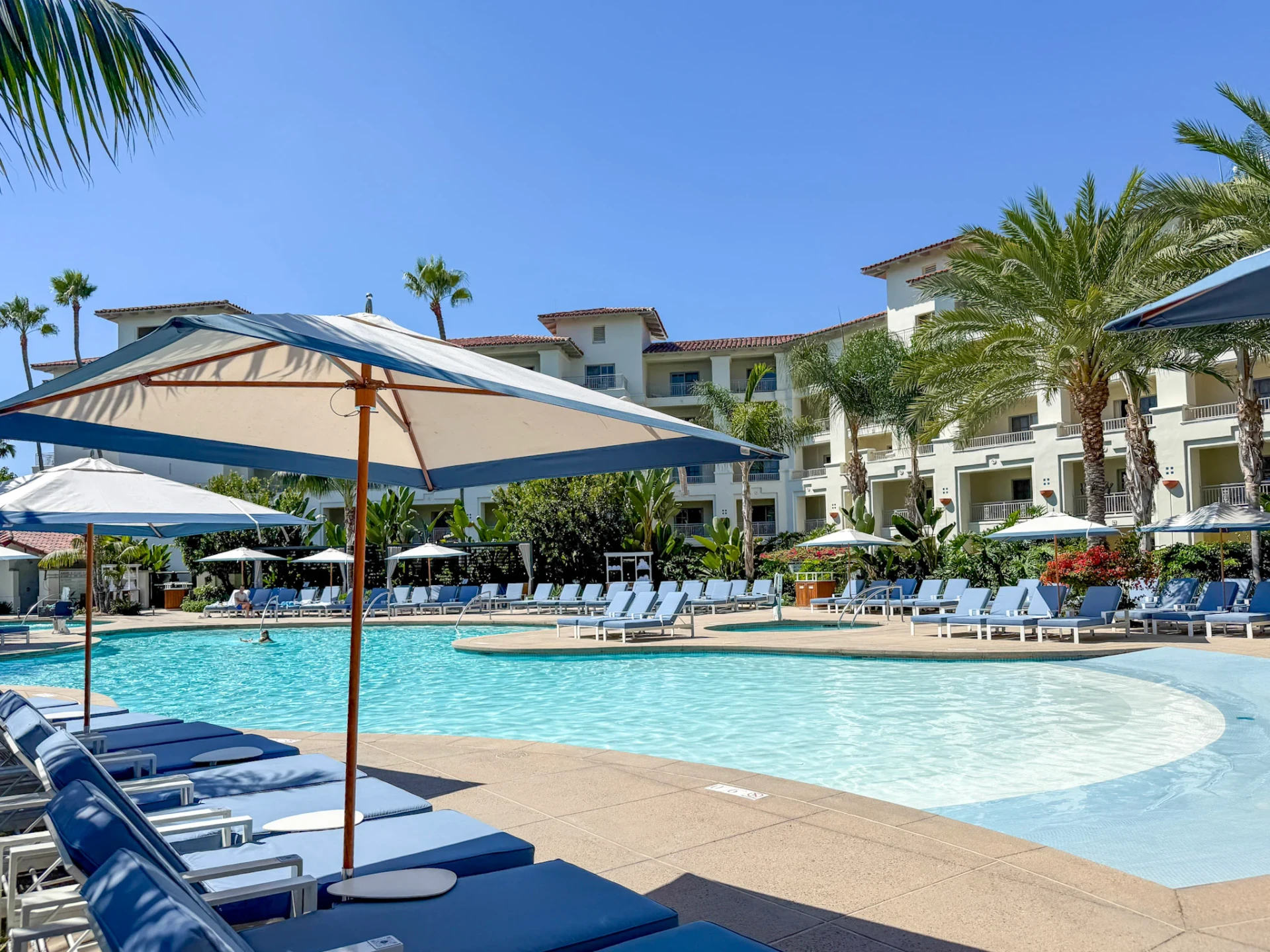 The Park Hyatt Aviara family pool on a sunny day.