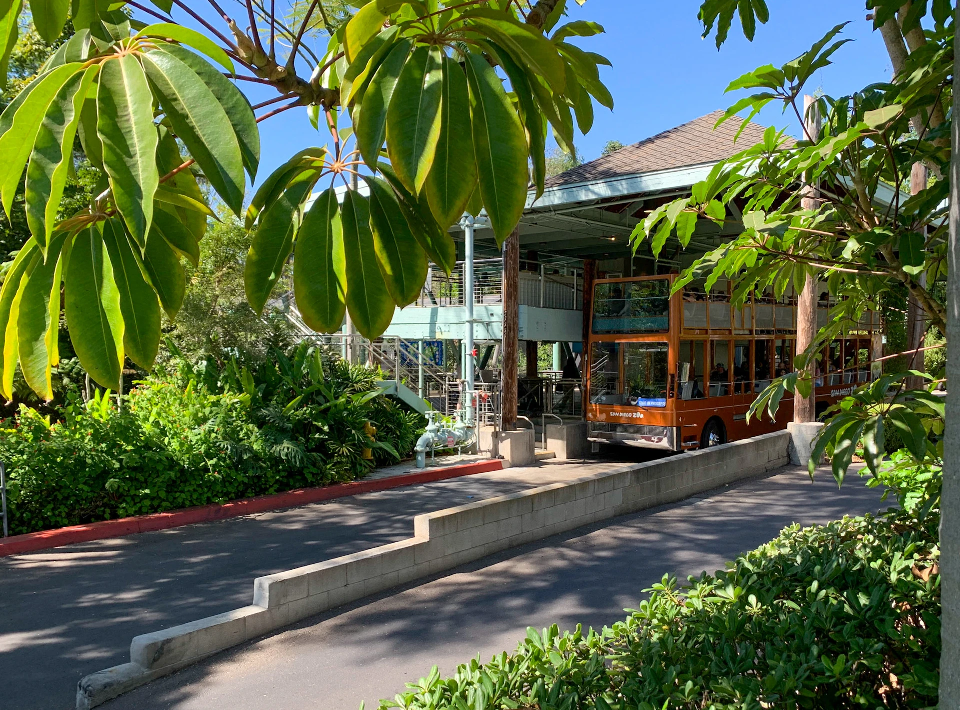 The bus tour terminal on a sunny September morning.