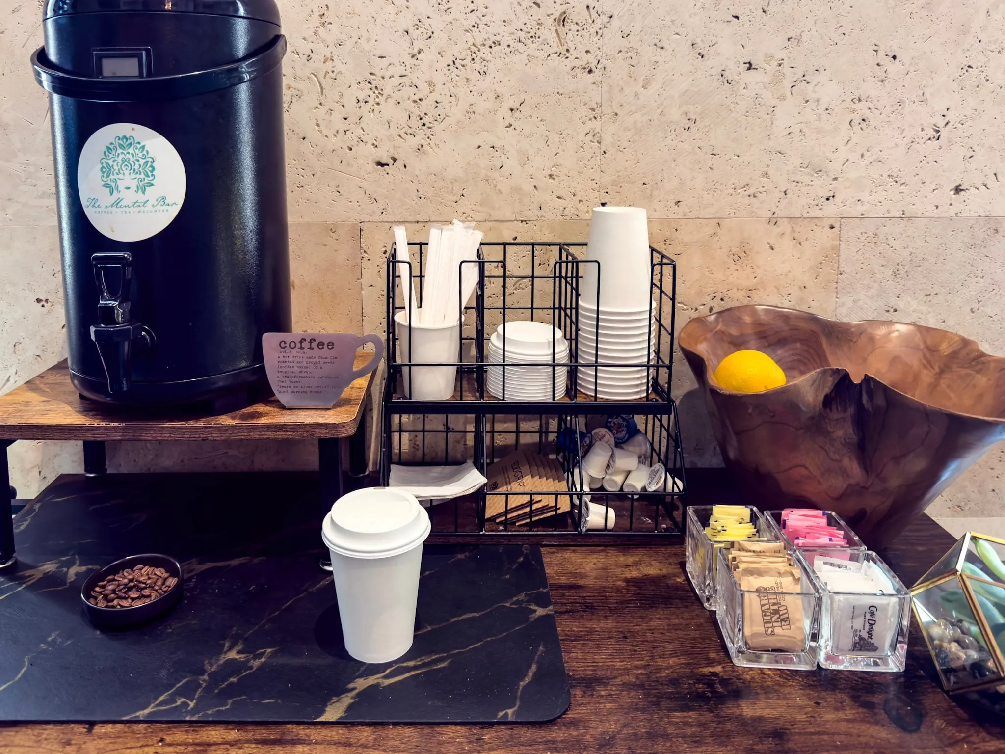 Free morning coffee at Andaz San Diego.