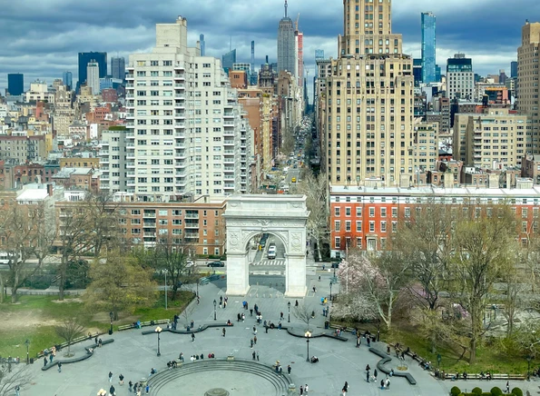 Aerial Washington Square photo I took from Bobst library at NYU.
