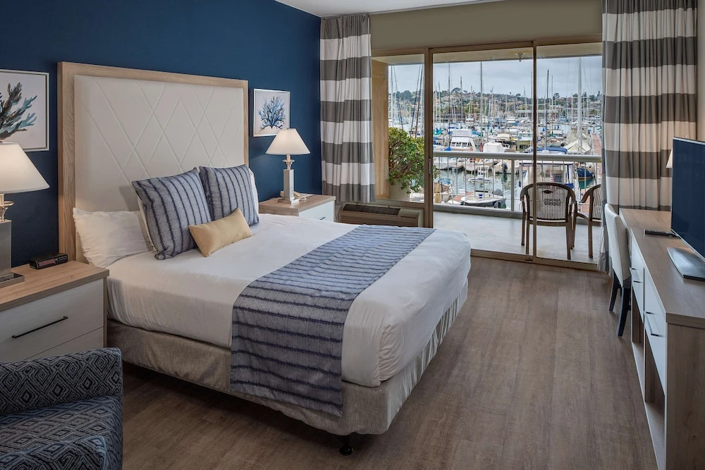 The Bay Club Hotel & Marina on Shelter Island overlooking San Diego Bay