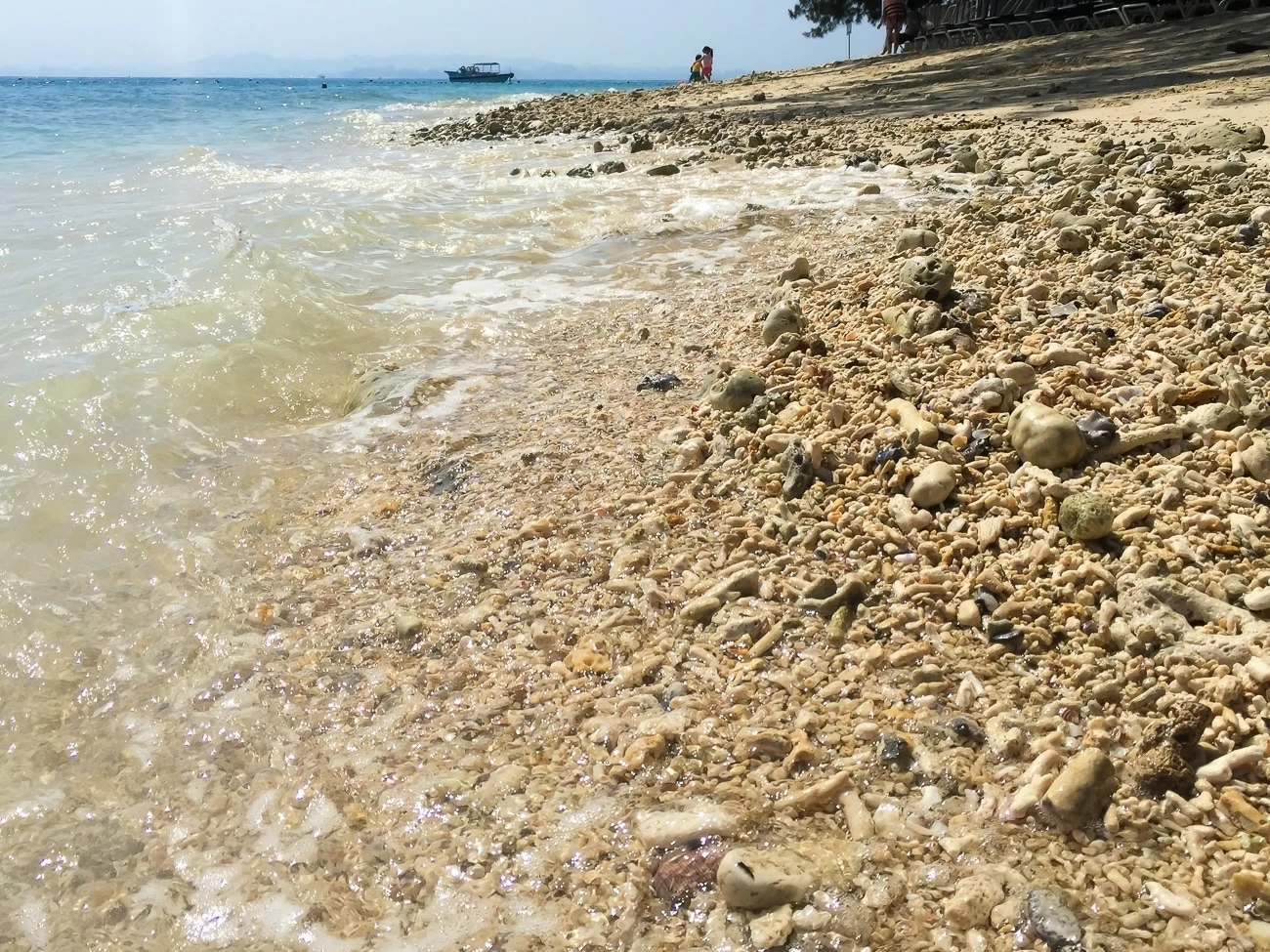 Washed up coral on the beach of Mamutik Island, Malaysian Borneo