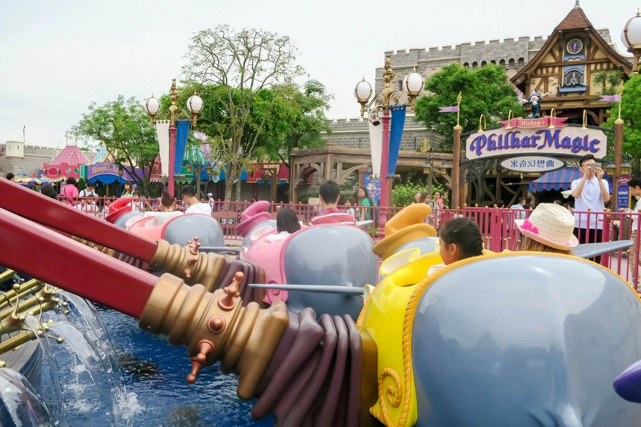 Fantasyland at Hong Kong Disneyland has Dumbo, it's a small world, and other popular rides.