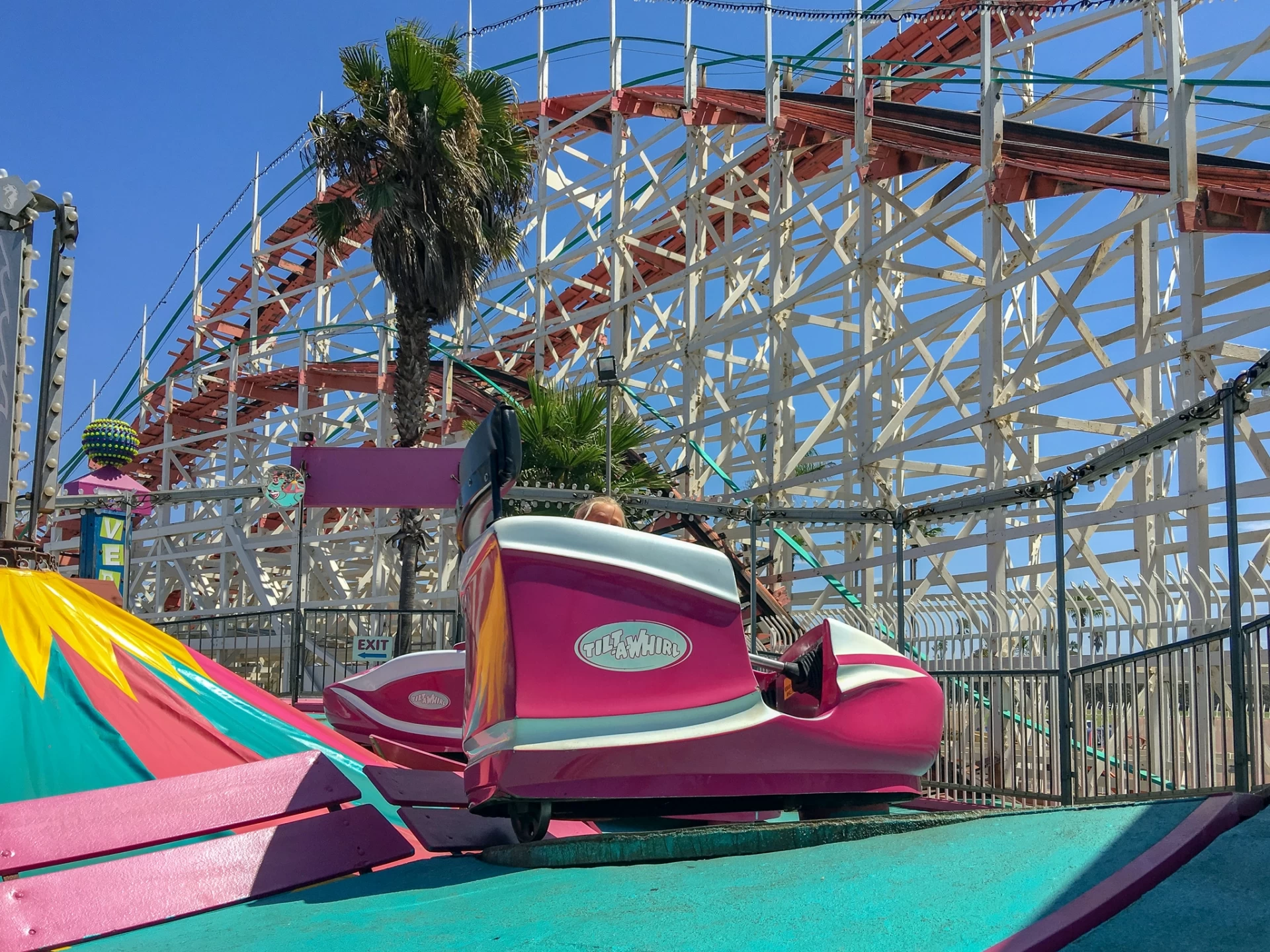 Belmont Park San Diego Tilt a Whirl Ride.