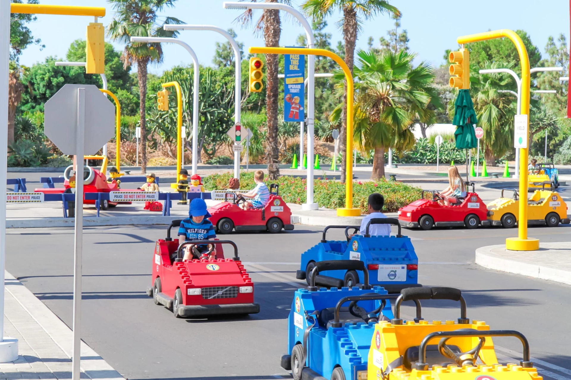 Kids drive LEGO cars at LEGOLAND California